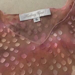 Monkey Wear Child’s. Size 5 Cut Silk Dress